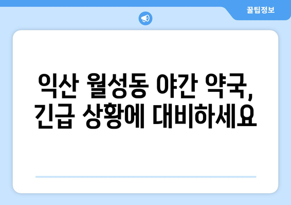 전라북도 익산시 월성동 24시간 토요일 일요일 휴일 공휴일 야간 약국