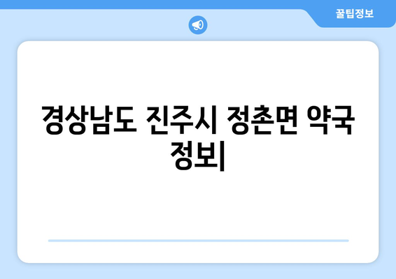 경상남도 진주시 정촌면 24시간 토요일 일요일 휴일 공휴일 야간 약국