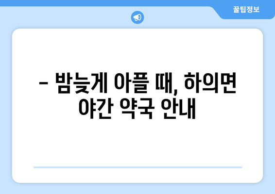 전라남도 신안군 하의면 24시간 토요일 일요일 휴일 공휴일 야간 약국