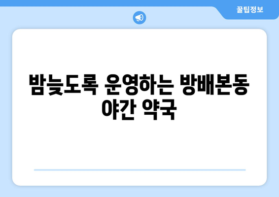 서울시 서초구 방배본동 24시간 토요일 일요일 휴일 공휴일 야간 약국