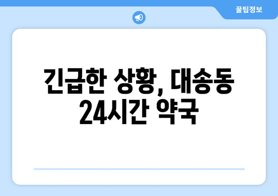 울산시 동구 대송동 24시간 토요일 일요일 휴일 공휴일 야간 약국