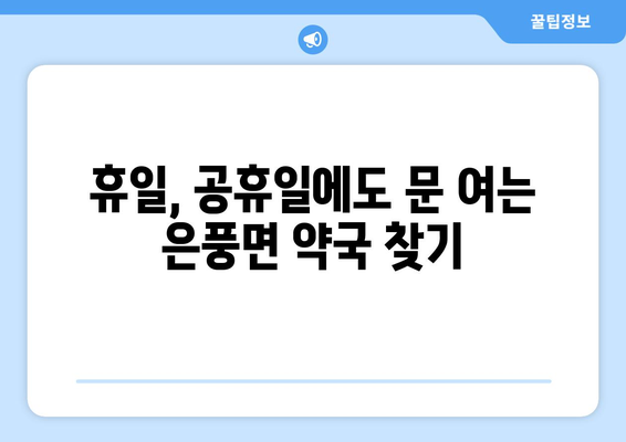 경상북도 예천군 은풍면 24시간 토요일 일요일 휴일 공휴일 야간 약국