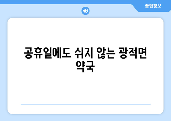 경기도 양주시 광적면 24시간 토요일 일요일 휴일 공휴일 야간 약국