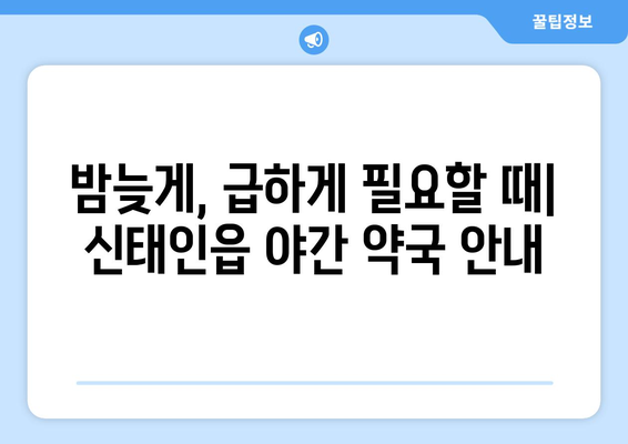 전라북도 정읍시 신태인읍 24시간 토요일 일요일 휴일 공휴일 야간 약국