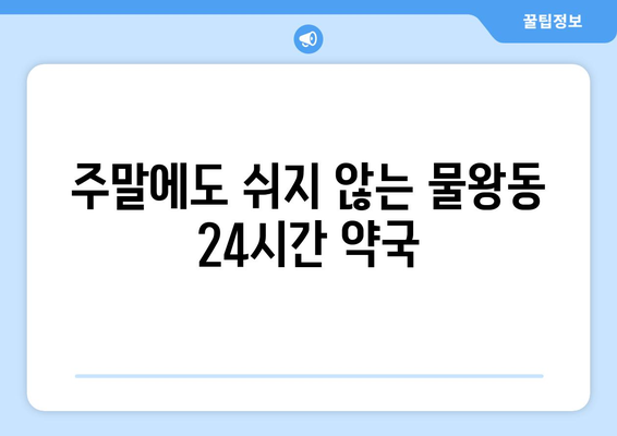 경기도 시흥시 물왕동 24시간 토요일 일요일 휴일 공휴일 야간 약국