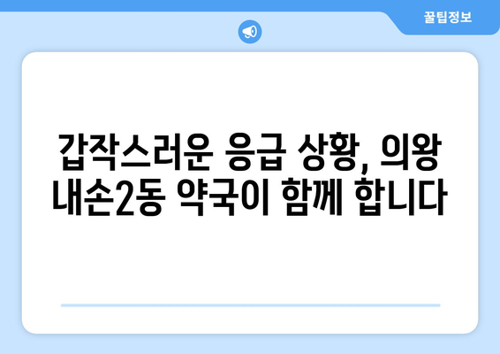 경기도 의왕시 내손2동 24시간 토요일 일요일 휴일 공휴일 야간 약국