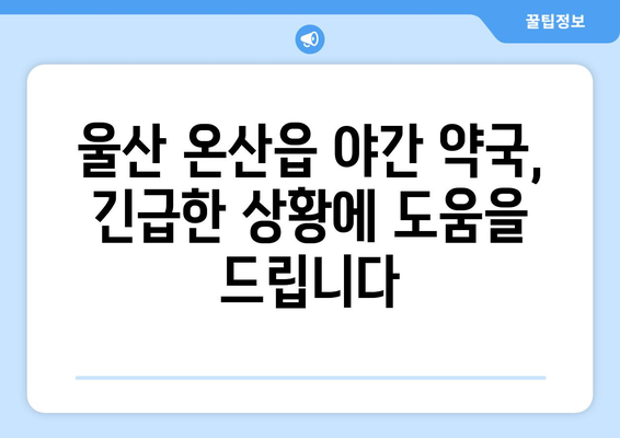 울산시 울주군 온산읍 24시간 토요일 일요일 휴일 공휴일 야간 약국