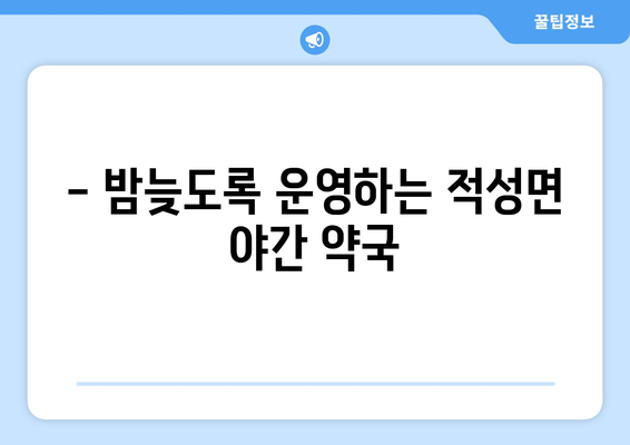 경기도 파주시 적성면 24시간 토요일 일요일 휴일 공휴일 야간 약국