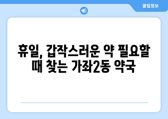 인천시 서구 가좌2동 24시간 토요일 일요일 휴일 공휴일 야간 약국