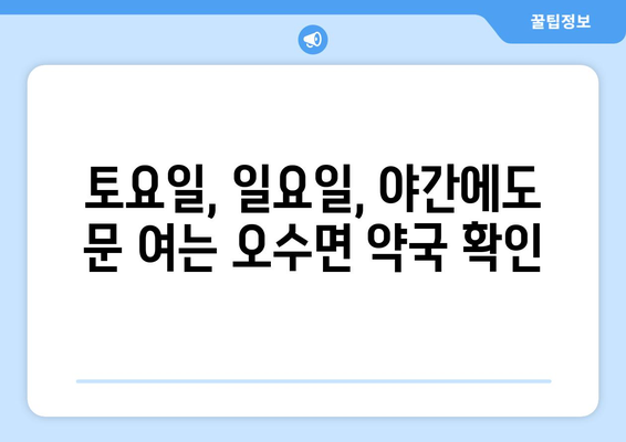 전라북도 임실군 오수면 24시간 토요일 일요일 휴일 공휴일 야간 약국