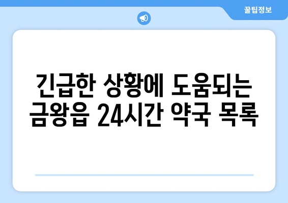 충청북도 음성군 금왕읍 24시간 토요일 일요일 휴일 공휴일 야간 약국