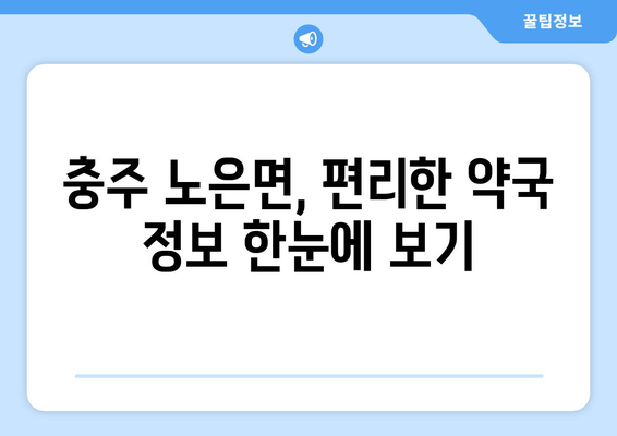 충청북도 충주시 노은면 24시간 토요일 일요일 휴일 공휴일 야간 약국