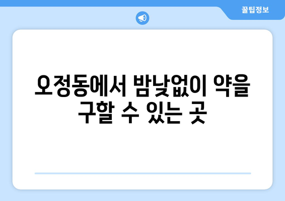 대전시 대덕구 오정동 24시간 토요일 일요일 휴일 공휴일 야간 약국