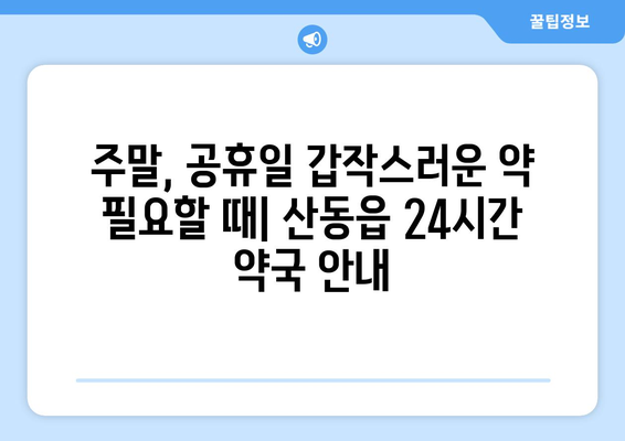 경상북도 구미시 산동읍 24시간 토요일 일요일 휴일 공휴일 야간 약국