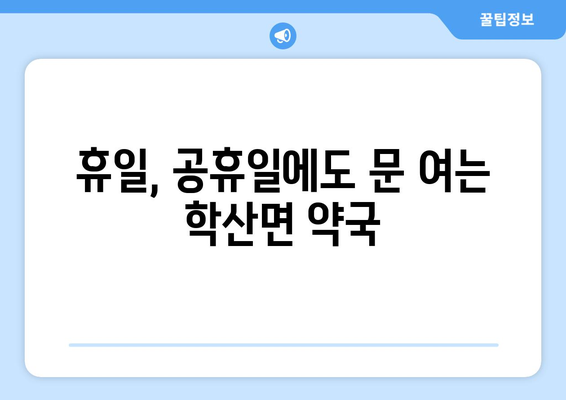 전라남도 영암군 학산면 24시간 토요일 일요일 휴일 공휴일 야간 약국