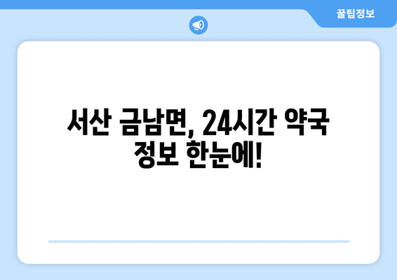 충청남도 서산시 금남면 24시간 토요일 일요일 휴일 공휴일 야간 약국