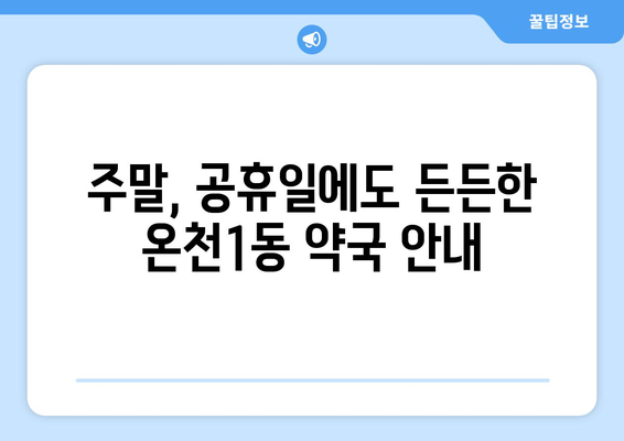 대전시 유성구 온천1동 24시간 토요일 일요일 휴일 공휴일 야간 약국