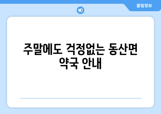 강원도 춘천시 동산면 24시간 토요일 일요일 휴일 공휴일 야간 약국