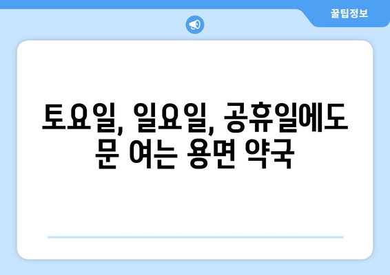 전라남도 담양군 용면 24시간 토요일 일요일 휴일 공휴일 야간 약국