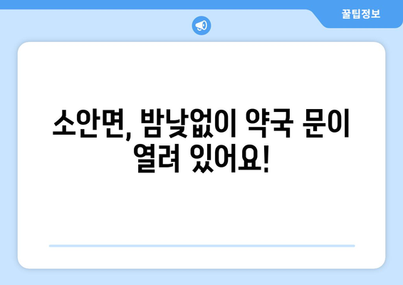 전라남도 완도군 소안면 24시간 토요일 일요일 휴일 공휴일 야간 약국