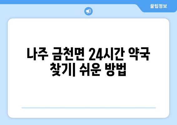 전라남도 나주시 금천면 24시간 토요일 일요일 휴일 공휴일 야간 약국