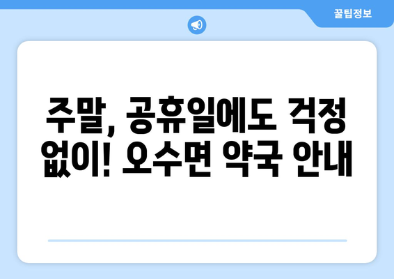 전라북도 임실군 오수면 24시간 토요일 일요일 휴일 공휴일 야간 약국