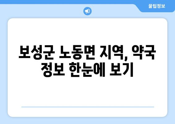 전라남도 보성군 노동면 24시간 토요일 일요일 휴일 공휴일 야간 약국