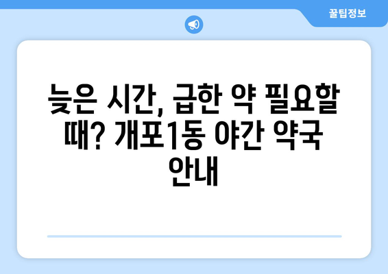 서울시 강남구 개포1동 24시간 토요일 일요일 휴일 공휴일 야간 약국