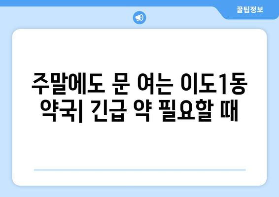 제주도 제주시 이도1동 24시간 토요일 일요일 휴일 공휴일 야간 약국