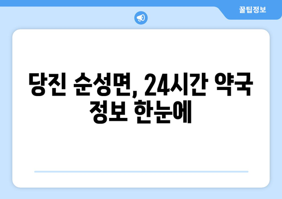 충청남도 당진시 순성면 24시간 토요일 일요일 휴일 공휴일 야간 약국