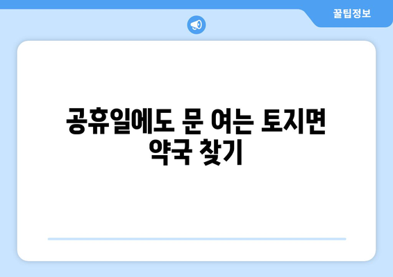 전라남도 구례군 토지면 24시간 토요일 일요일 휴일 공휴일 야간 약국