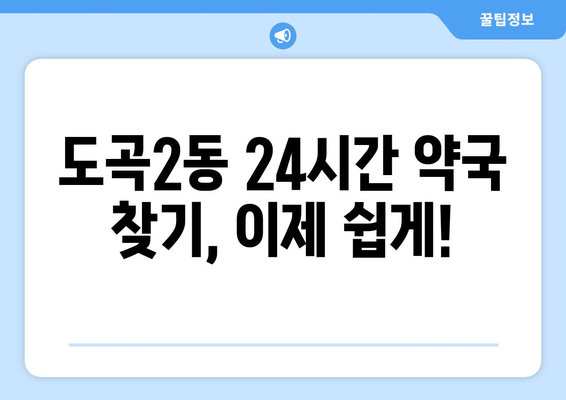 서울시 강남구 도곡2동 24시간 토요일 일요일 휴일 공휴일 야간 약국