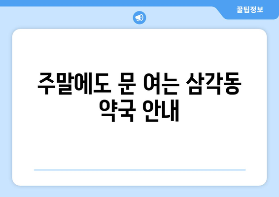 광주시 북구 삼각동 24시간 토요일 일요일 휴일 공휴일 야간 약국