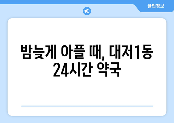 부산시 강서구 대저1동 24시간 토요일 일요일 휴일 공휴일 야간 약국