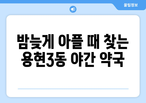 인천시 미추홀구 용현3동 24시간 토요일 일요일 휴일 공휴일 야간 약국