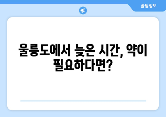 경상북도 울릉군 울릉읍 24시간 토요일 일요일 휴일 공휴일 야간 약국