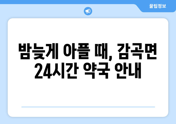 충청북도 음성군 감곡면 24시간 토요일 일요일 휴일 공휴일 야간 약국