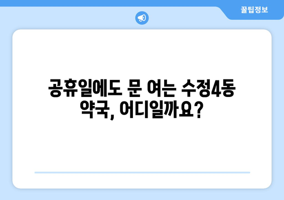 부산시 동구 수정4동 24시간 토요일 일요일 휴일 공휴일 야간 약국