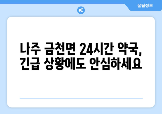 전라남도 나주시 금천면 24시간 토요일 일요일 휴일 공휴일 야간 약국