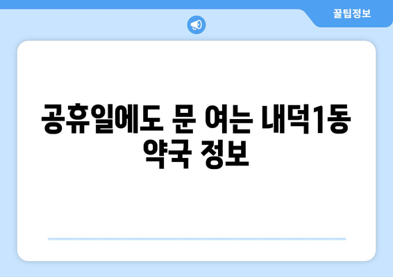 충청북도 청주시 청원구 내덕1동 24시간 토요일 일요일 휴일 공휴일 야간 약국