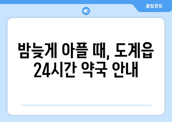 강원도 삼척시 도계읍 24시간 토요일 일요일 휴일 공휴일 야간 약국