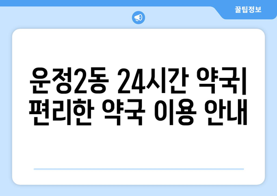 경기도 파주시 운정2동 24시간 토요일 일요일 휴일 공휴일 야간 약국