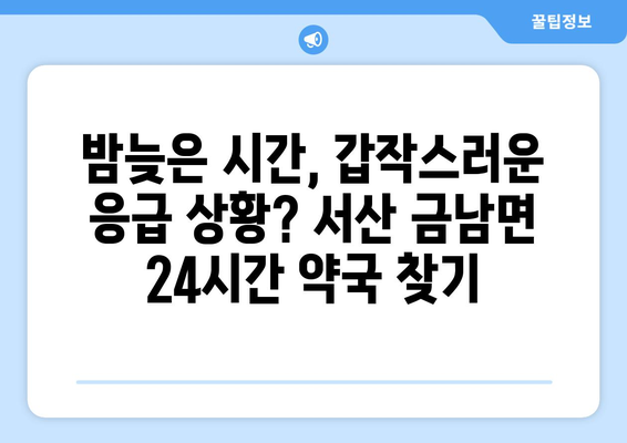 충청남도 서산시 금남면 24시간 토요일 일요일 휴일 공휴일 야간 약국