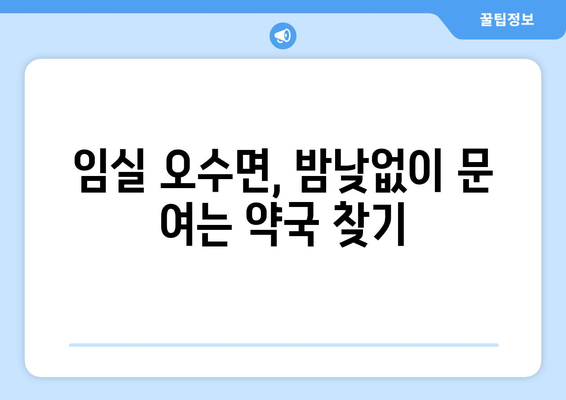 전라북도 임실군 오수면 24시간 토요일 일요일 휴일 공휴일 야간 약국