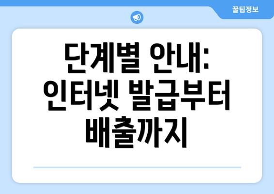 단계별 안내:  인터넷 발급부터 배출까지